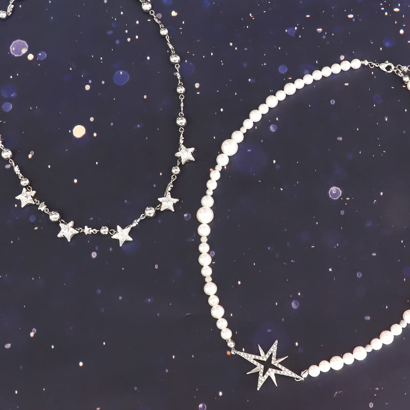 レシピNo.KR1119 スターショートネックレス2種