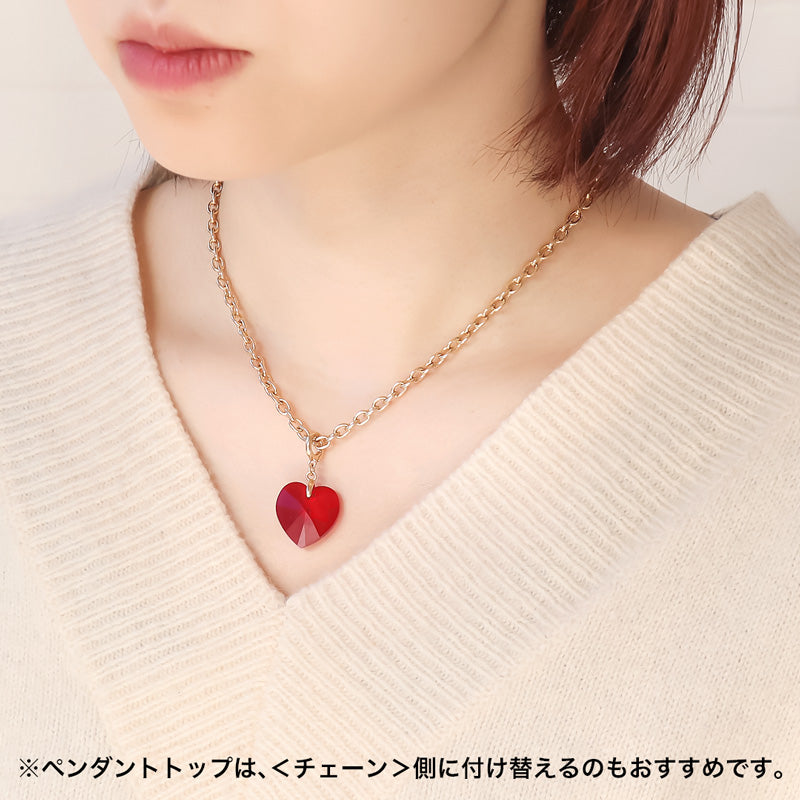 レシピNo.KR1125 パールハートの2連ネックレス