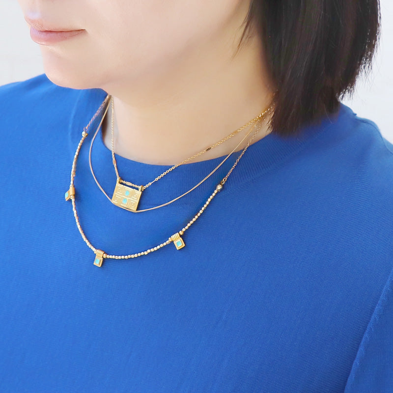 レシピNo.KR1255 ギリシャパーツのネックレス2種
