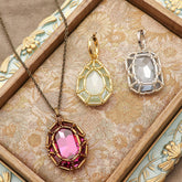 レシピNo.KR1268 貴和クリスタルの宝石編みのアクセサリー3種