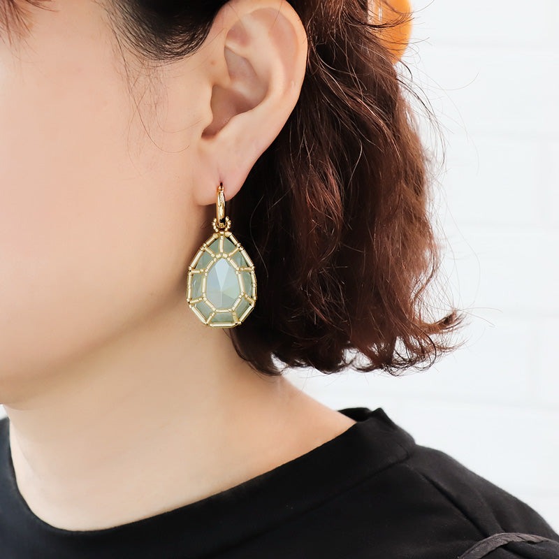 レシピNo.KR1268 貴和クリスタルの宝石編みのアクセサリー3種