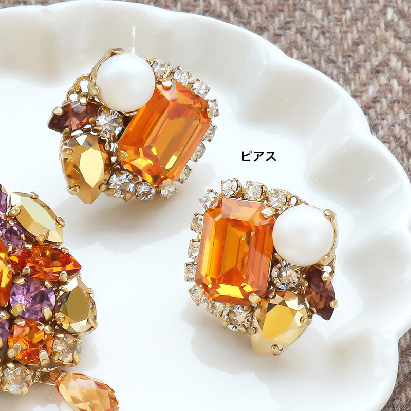 Recipe No.KR1281Kiwa crystalselegant earrings & brooches