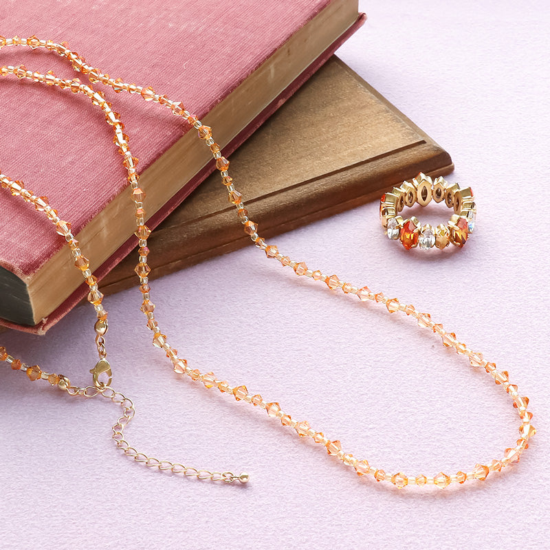 Recipe No.KR1285Kiwa crystalsluminous neck & ring