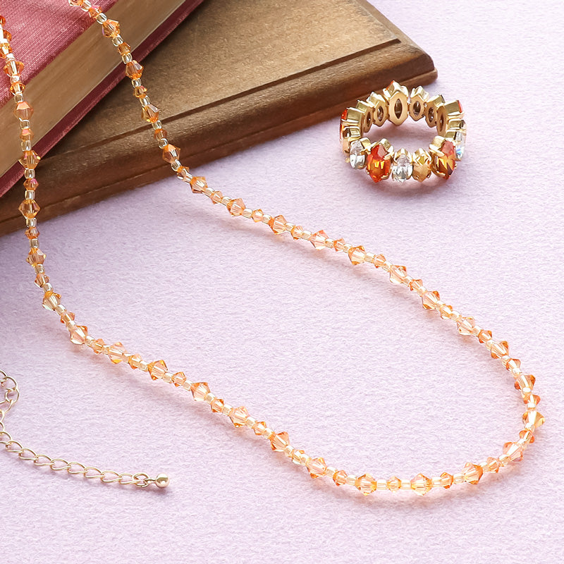 Recipe No.KR1285Kiwa crystalsluminous neck & ring