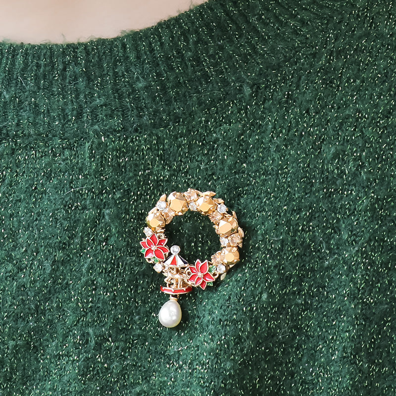 レシピNo.KR1292 貴和クリスタルのクリスマスアクセサリー2種