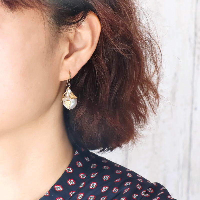 レシピNo.KR1295 アメリカチャームのボタニカルピアス3種