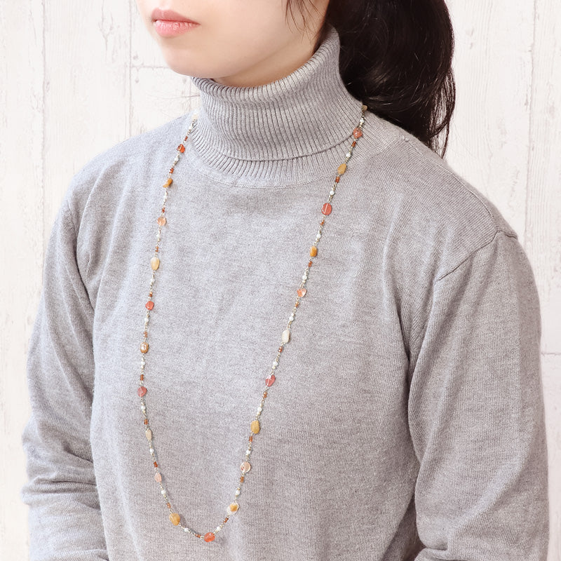 レシピNo.KR1305 天然石の2Wayネックレス3種