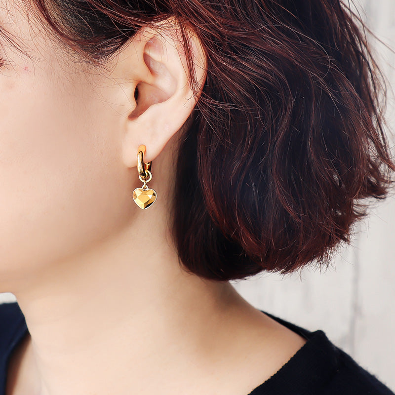 Recipe No.KR1310Kiwa crystals4 types of simple heart ear accessories