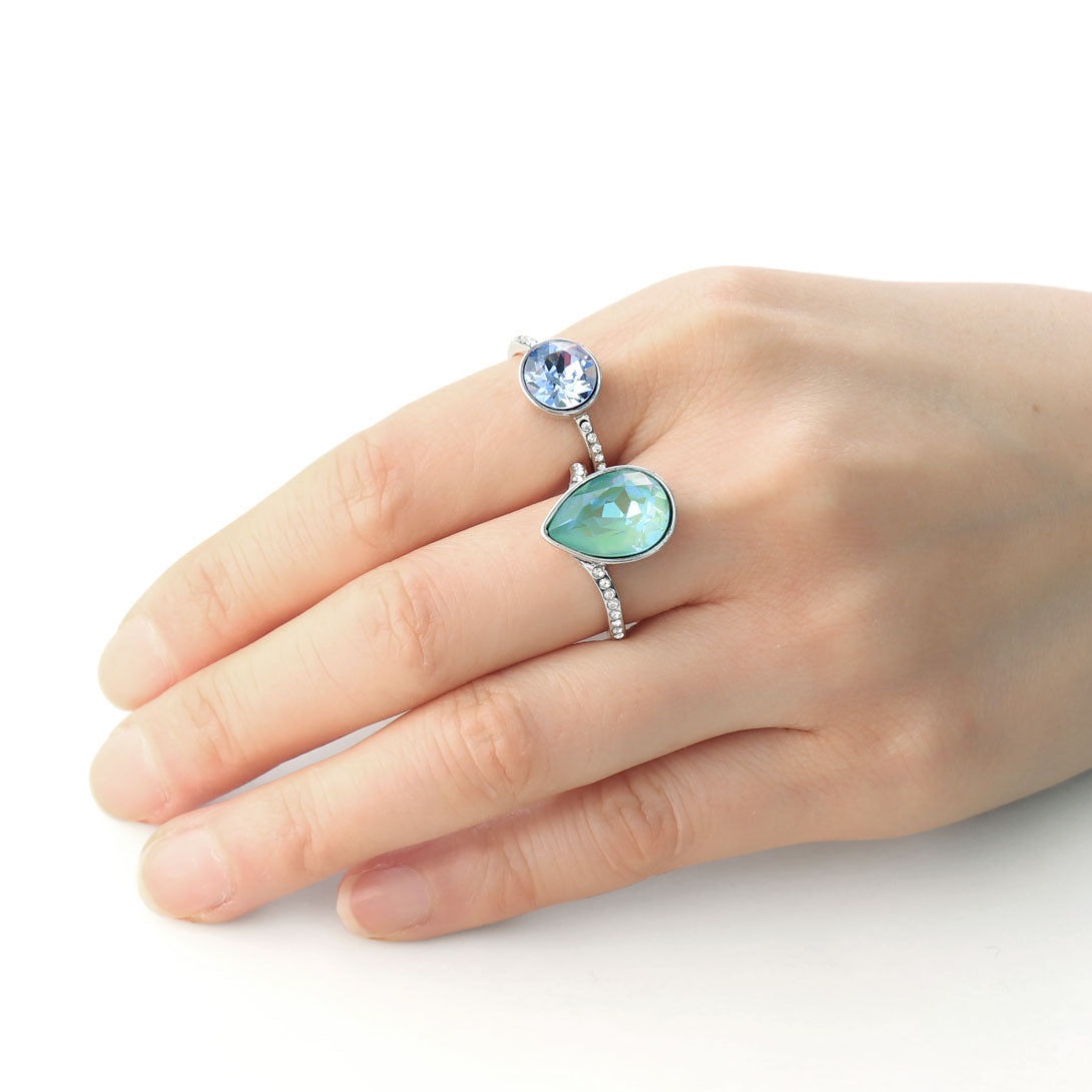 Ring stand with mele stone seat Shizuku