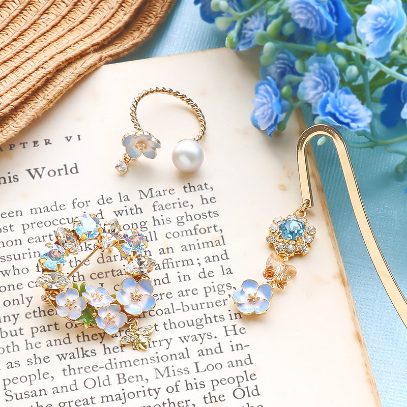 Charm Nemophila No.1 1 ring light blue/G