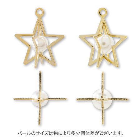 Metal charm T-112 pink gold