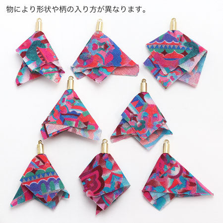 布タッセル リバティプリント使用 ピンクMIX
