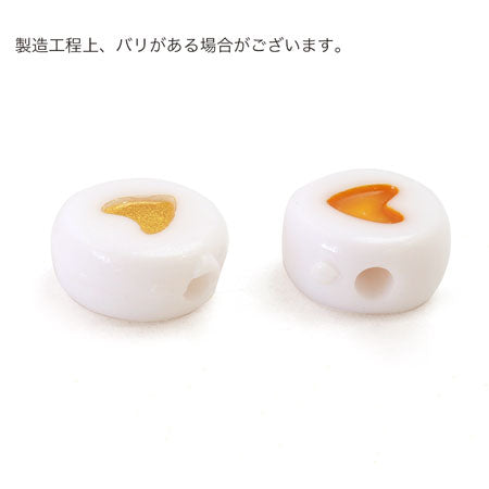 アクリル製フラットラウンドハート ミックス