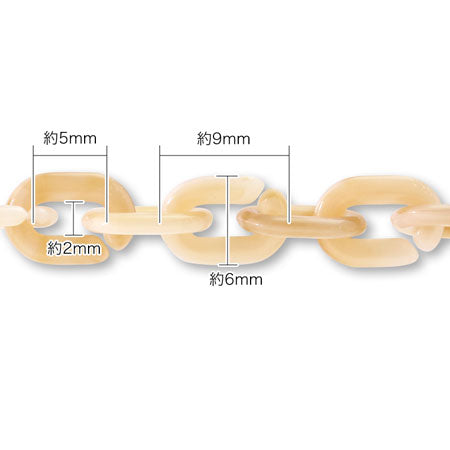 アクリルチェーン 小判 レオパード