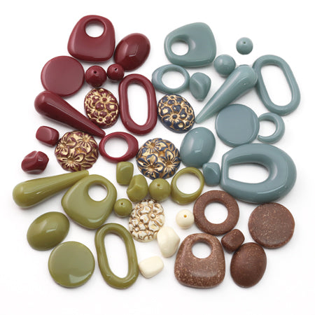 アクリル ドイツ製 リング オーバル7 モスグリーン【アウトレット】