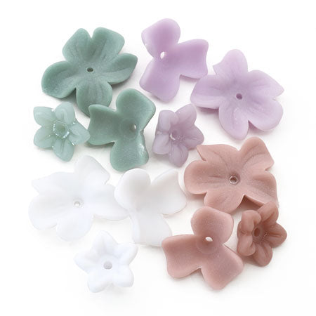 アクリル ドイツ製 花12 チョークホワイトマット