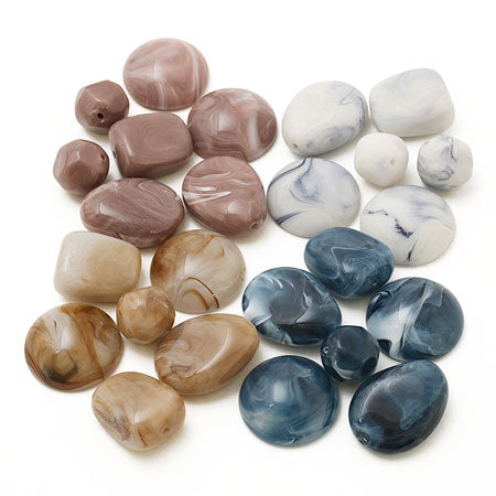 Acrylic German round faceted Prussian blue