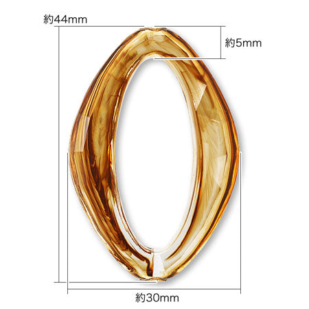 Acrylic German-made ring diamond light olive