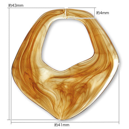 アクリル ドイツ製 リング 変形1 クリスタル