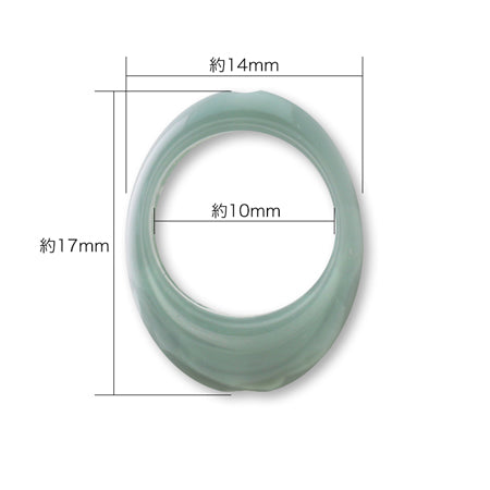 アクリル ドイツ製 リング オーバル8 モスグリーン【アウトレット】