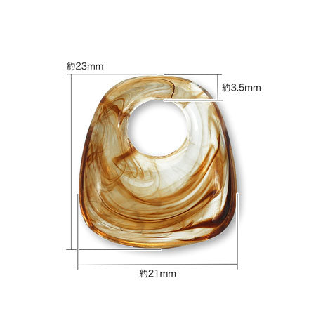 Acrylic German Ring Square 1 Synagro Brown