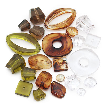 Acrylic German-made ring diamond light olive