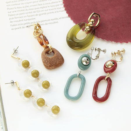 アクリル ドイツ製 リング オーバル7 モスグリーン【アウトレット】