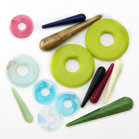 アクリル ドイツ製 リング ラウンド5 ホワイトパール【アウトレット】