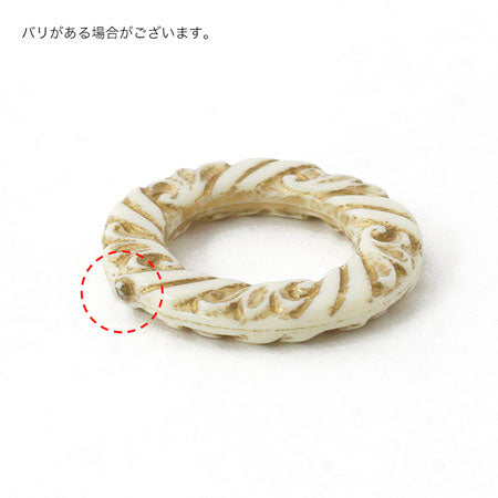 アクリル ドイツ製 コインフラワー アイボリー/G