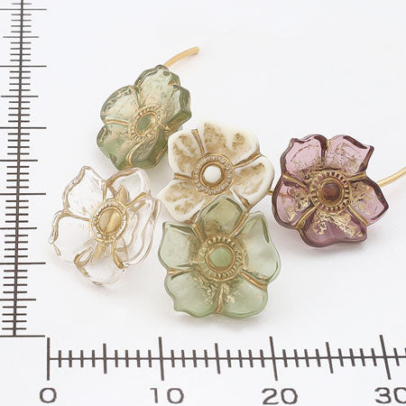 Acrylic Made in Germany Flower 22 Clear Plum/G