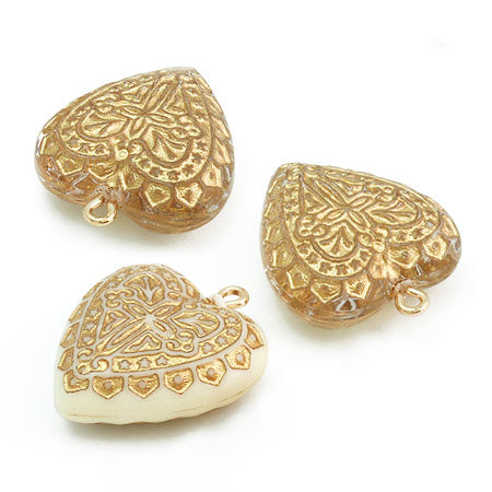 アクリル ドイツ製 ハート カン付 クリスタル/G