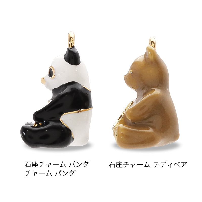 チャーム パンダ クリスタル・ホワイト・ブラック/G