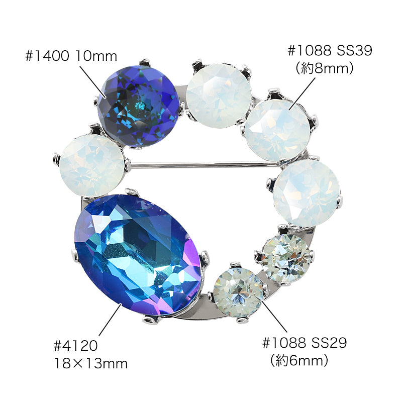 ブローチ空枠 サークルNo.7 ゴールド