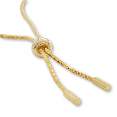 Chain bracelet snake with stopper rhodium color