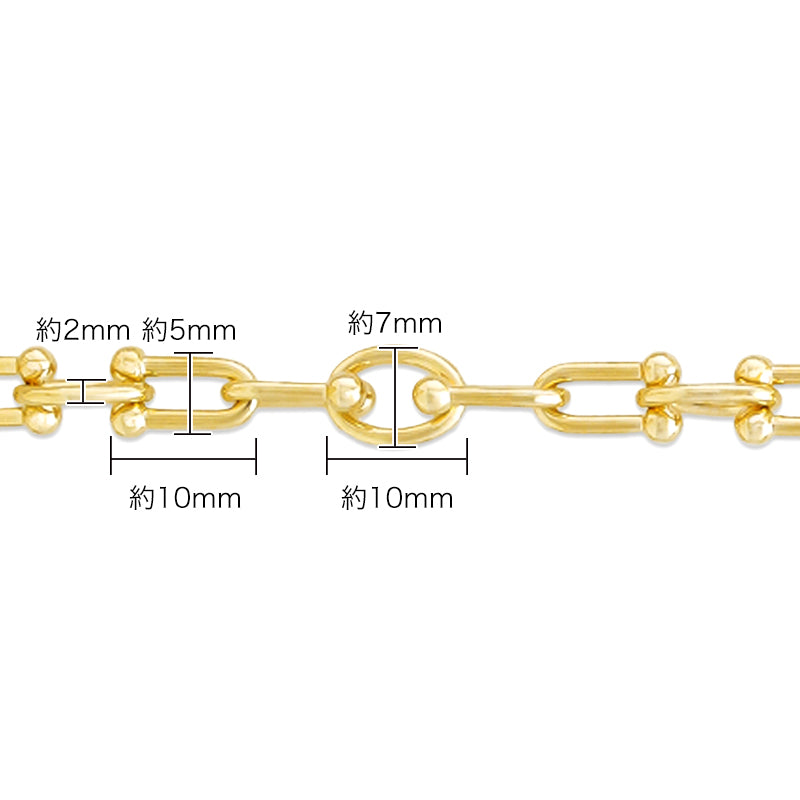 Chain Necklace K-428 (with adjuster) Gold
