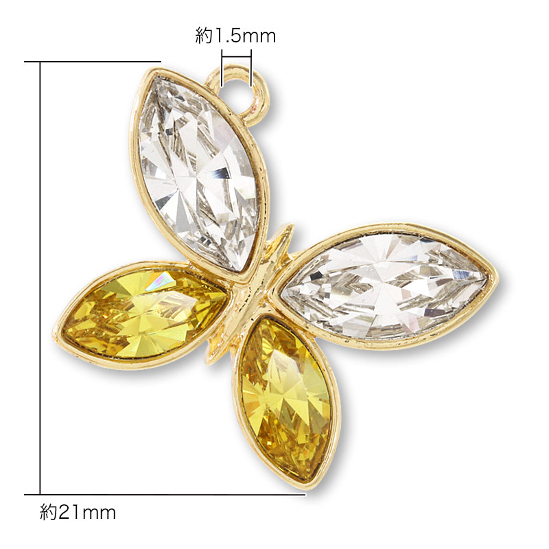 チャーム #4228 バタフライ ダークローズ/G