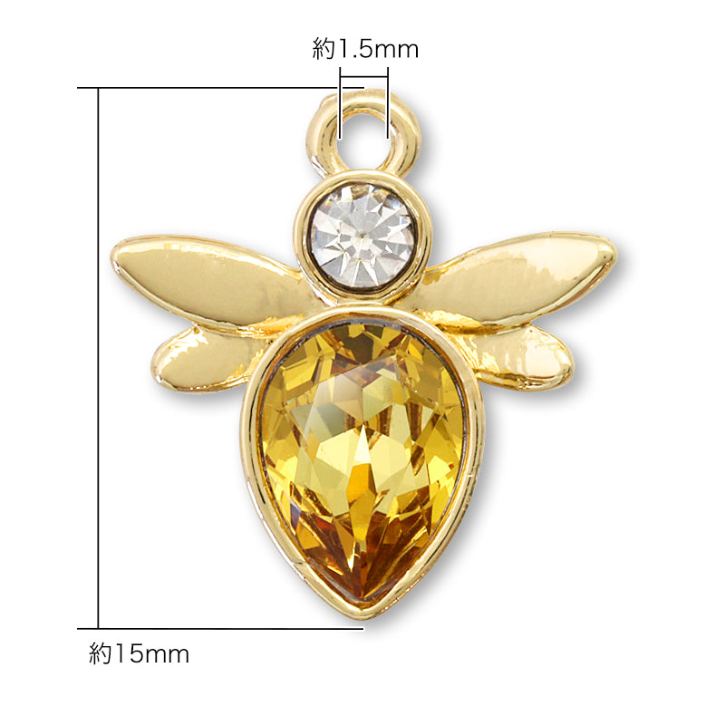 チャーム #4320 ミツバチ ゴールデントパーズ/G