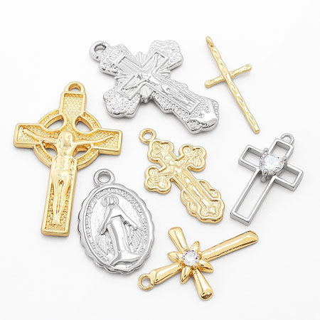 Charm cross No.18 gold