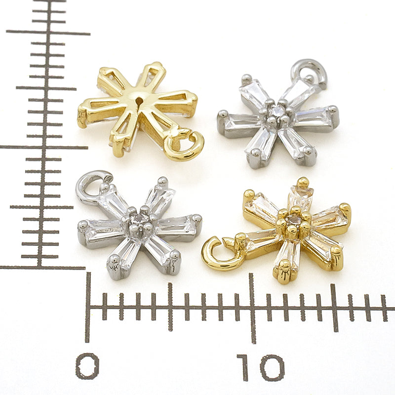 Charm Cubic Zirconia Snow No.1 Gold