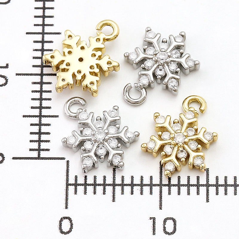 Charm Cubic Zirconia Snow No.2 Gold