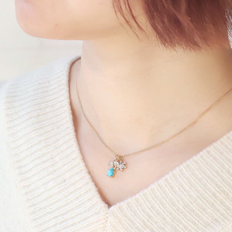 Charm Cubic Zirconia Snow No.2 Gold