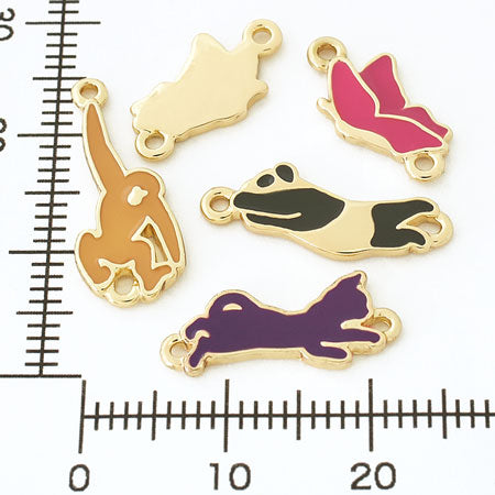 Charm panda flat 2 rings black/G