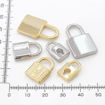 チャーム 南京錠 No.1 ゴールド