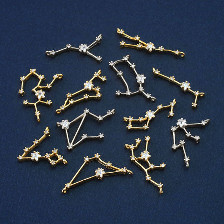 チャーム 星座2 おとめ座 2カン キュービックジルコニア/RC