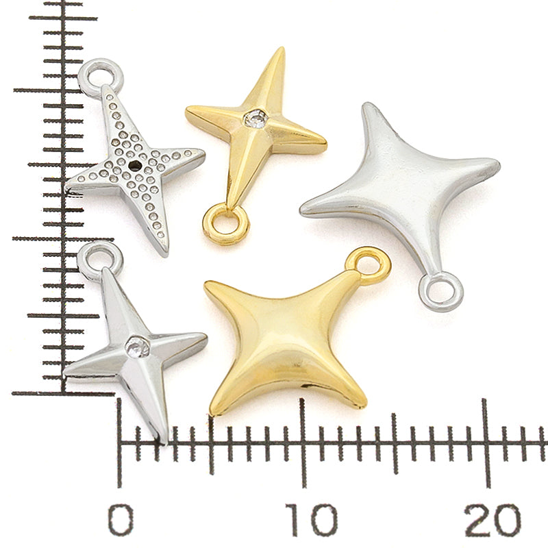 Charm Cubic Zirconia Sparkle 2 Gold