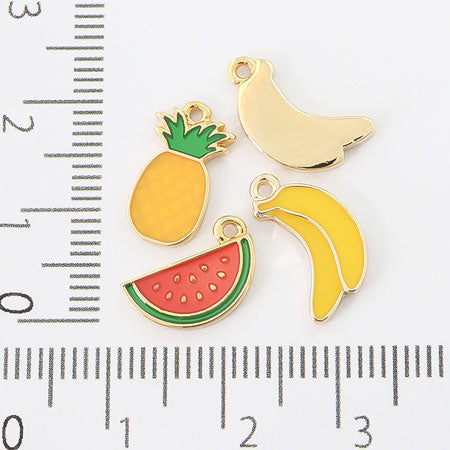 Charm Pineapple Flat Topaz/G