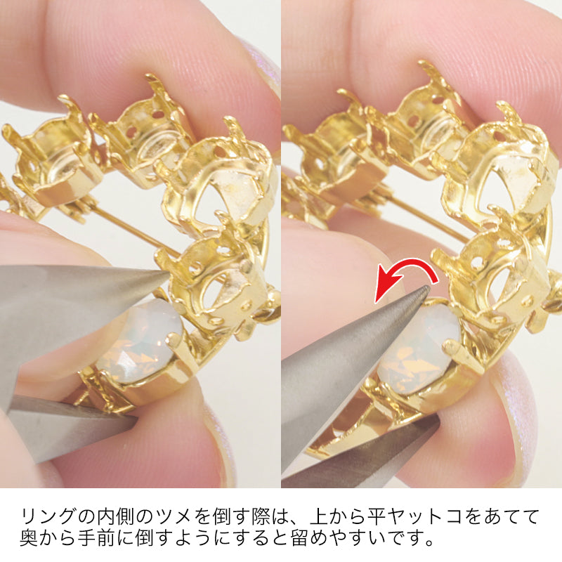 Broach empty frame circle No.5 gold