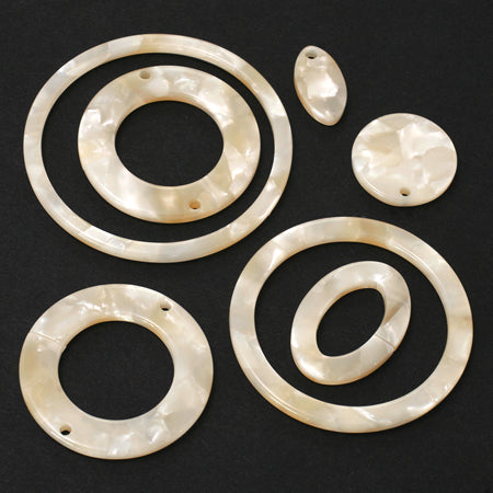 シルキーオーバル小 クリームマーブル(CR/MB)【アウトレット】