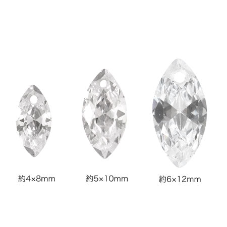 キュービックジルコニア マーキス 1穴