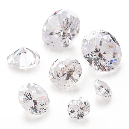 キュービックジルコニア ラウンド 1穴 トパーズ